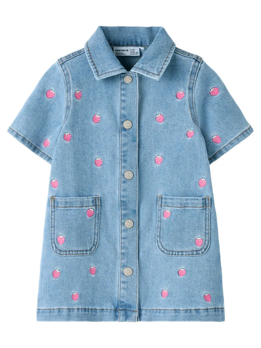 Name It Laila Denim Klänning - Light Blue Denim