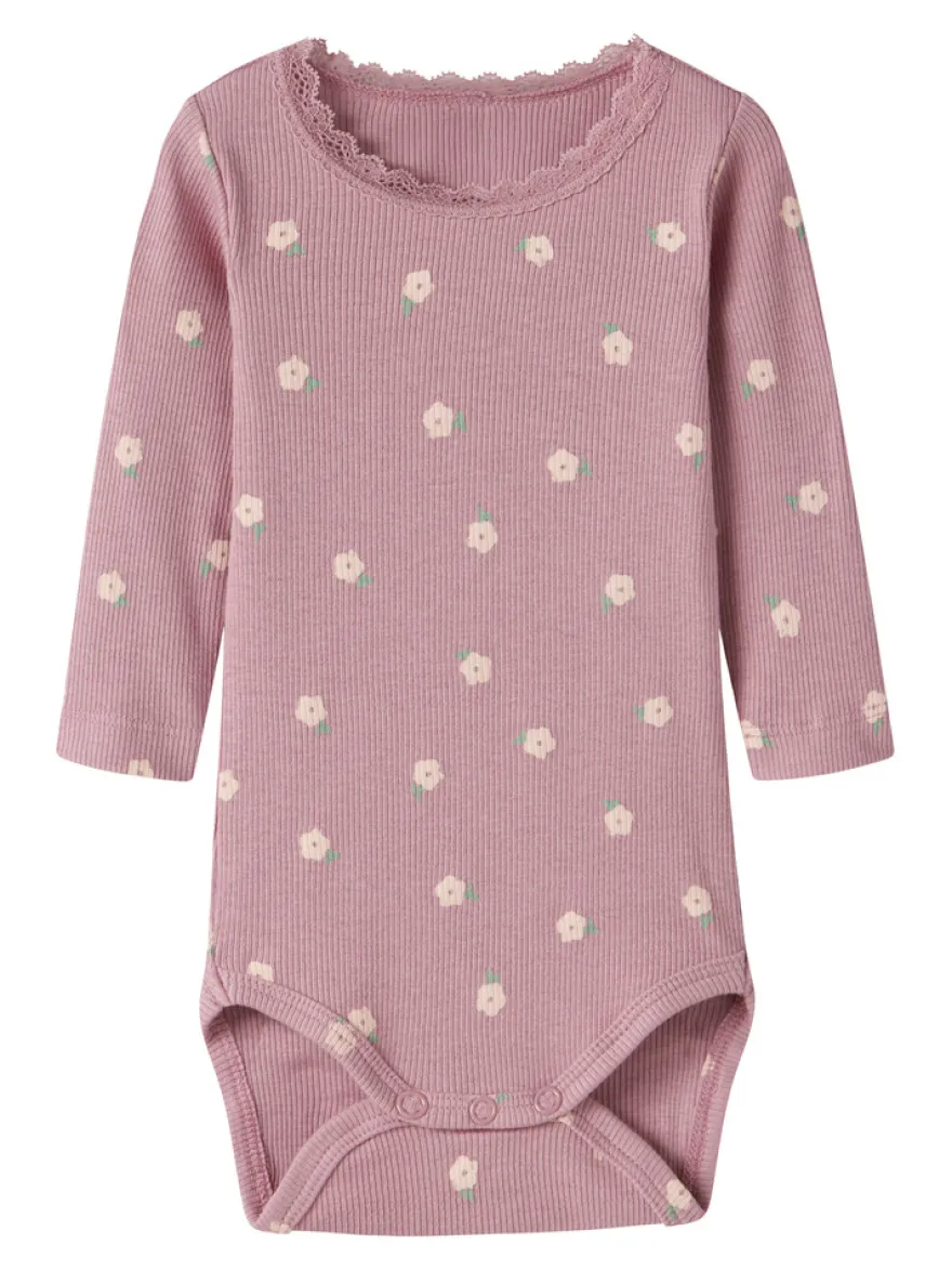 Name It Laurel Långärmad Body - Lilas