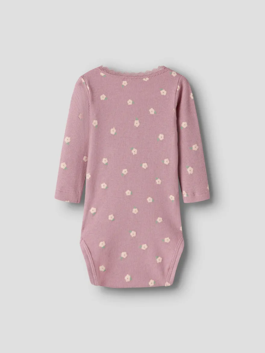 Name It Laurel Långärmad Body - Lilas