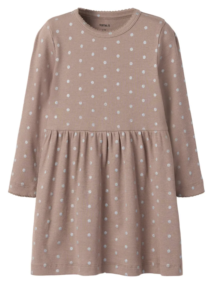 Name It Lona Klänning - Taupe Gray