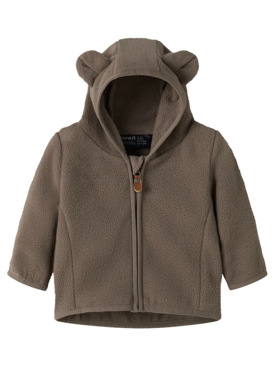 Name It Meeko Fleece Jacka - Walnut