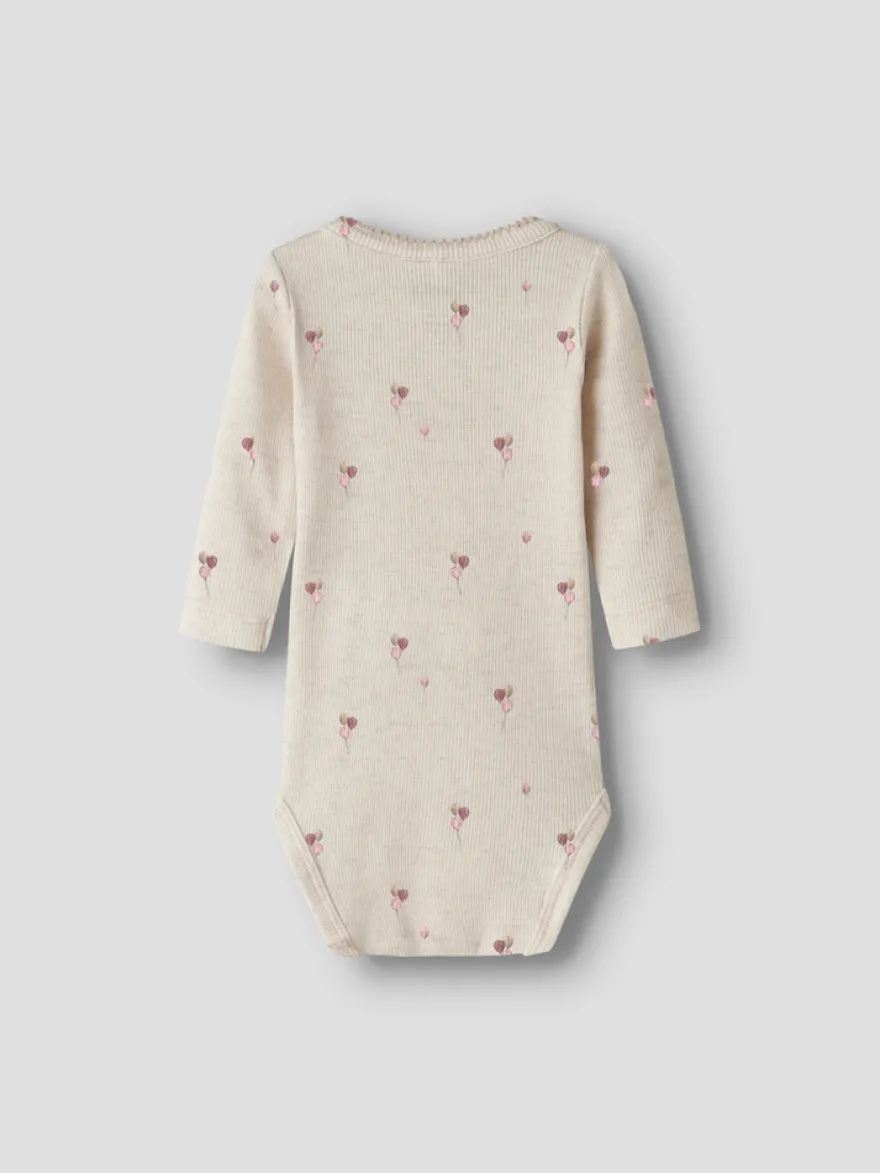 Name It Nabila Långärmad Body - Peyote Melange