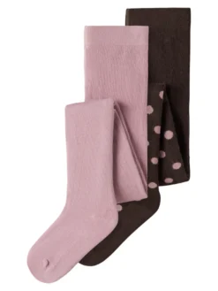 Name It Nina Strumpbyxor 2-Pack - Chocolate Plum