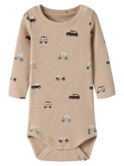 Name It Ottoman Långärmad Body - Sesame