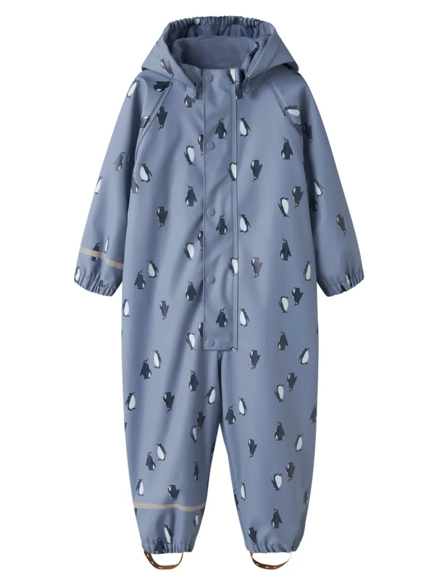 Name It Regnoverall m. Fleece - Country Blue