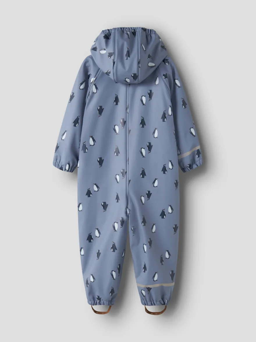 Name It Regnoverall m. Fleece - Country Blue