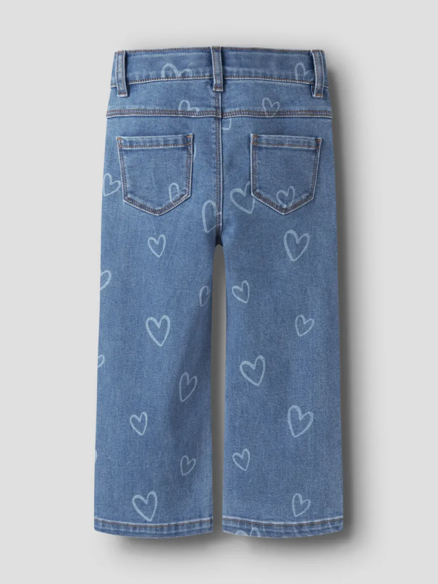 Name It Rose Wide Jeans - Medium Blue Denim