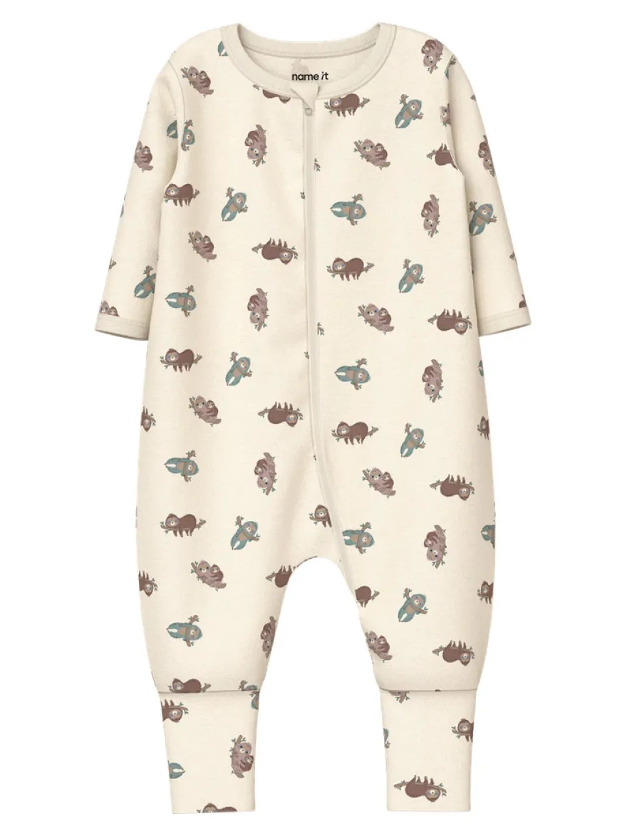 Name It Sengångare Pyjamas m. Dragkedja 2-Pack - Jet Stream