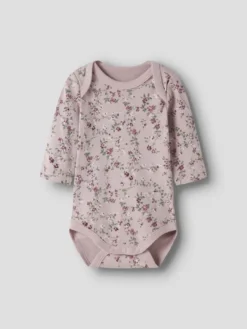 Name It Violetblomma Långärmad Body 3-Pack - Violet Ice
