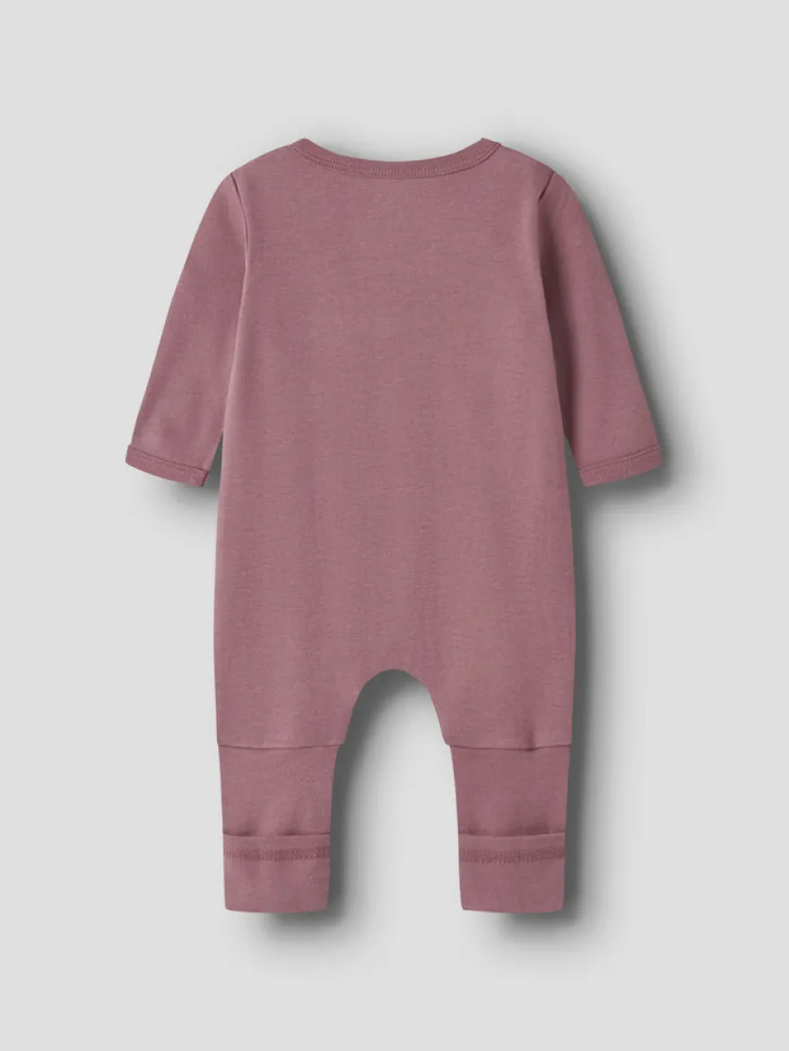Name It Violetblomt Pyjamas m. Dragkedja 2-Pack - Violet Ice