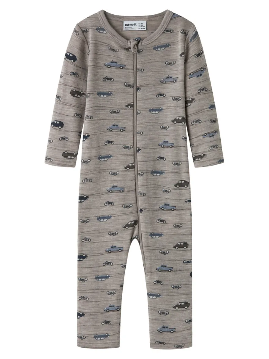 Name It Wang Ull Rib Pyjamas - Satellite