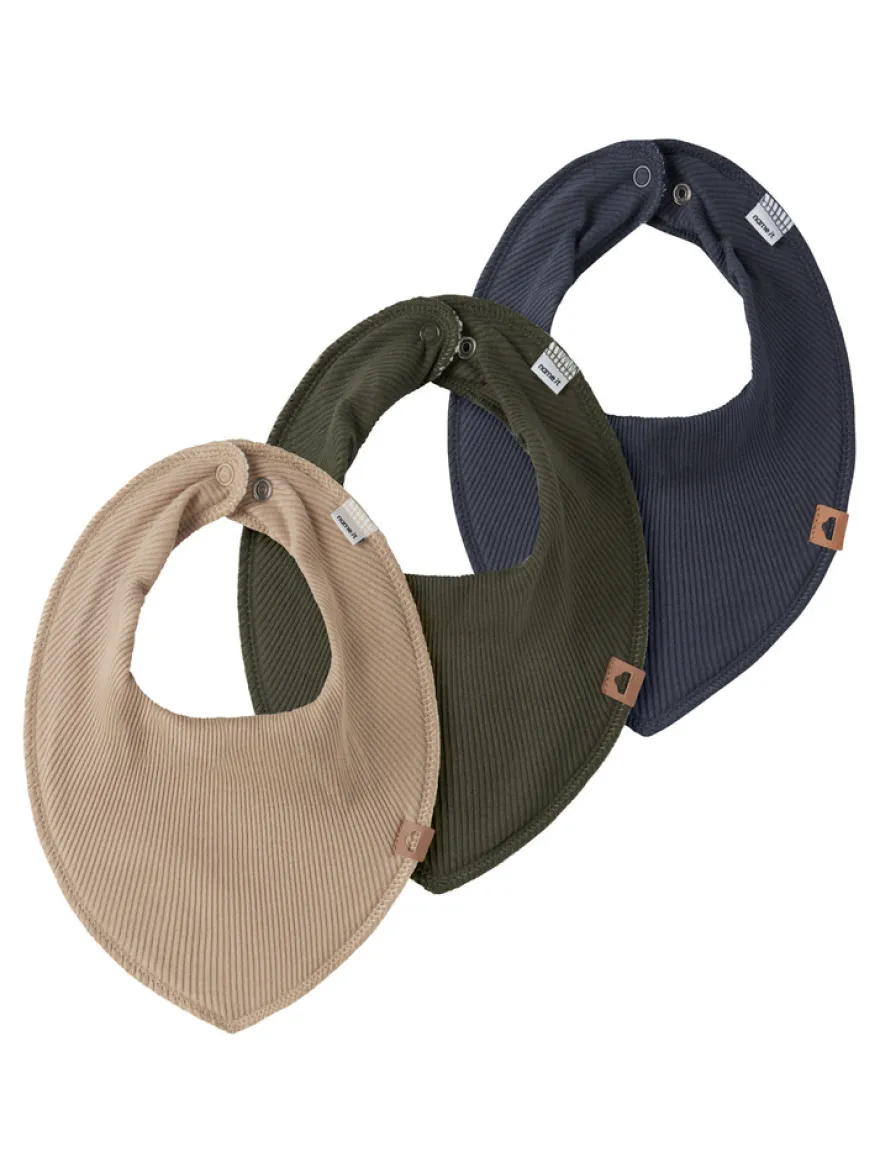 Name It Yasim Rib Bib 3-Pack - Ombre Blue