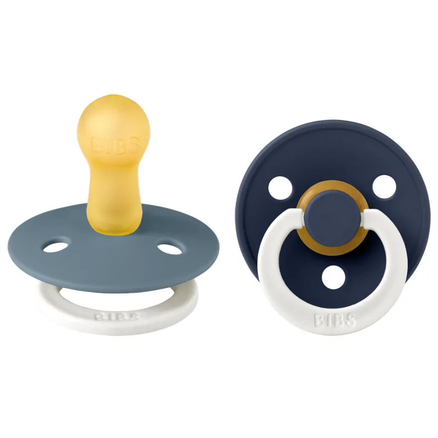 Napp Colour Night 2-pack Latex Rund 6-18 mån - Petrol/Deep Space