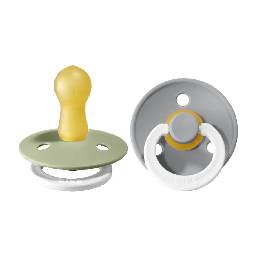 Napp Colour Night 2-pack Latex Rund 6-18 mån - Sage/Cloud