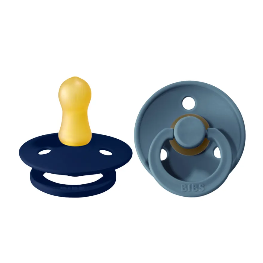 Napp Colour 2-pack Latex Rund 0-6 mån - Deep Space/Petrol