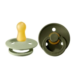 Napp Colour 2-pack Latex Rund 0-6 mån - Sage/Hunter Green