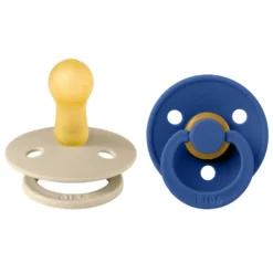 Napp Colour 2-pack Latex Rund 6-18 mån - Vanilla/Cornflower
