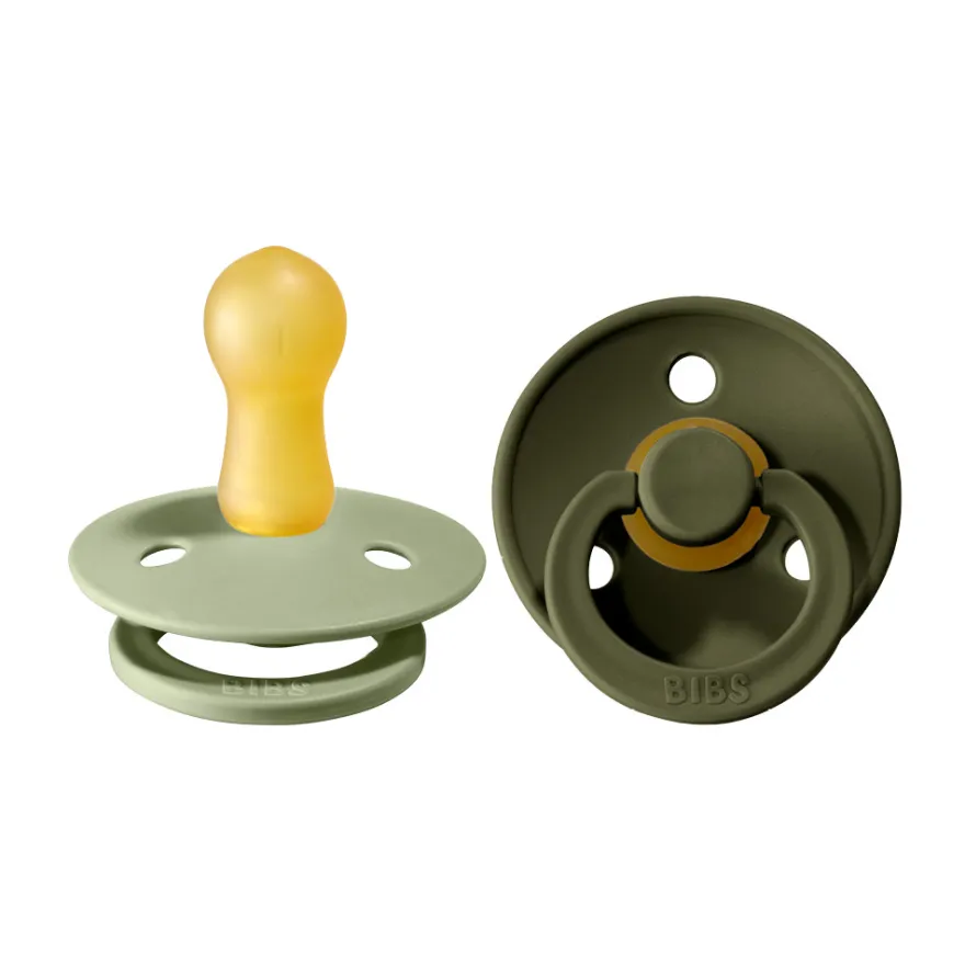 Napp Colour 2-pack Latex Rund 6-18 mån - Sage/Hunter Green