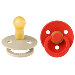 Napp Colour 2-pack Latex Rund 6-18 mån - Vanilla/Candy Apple