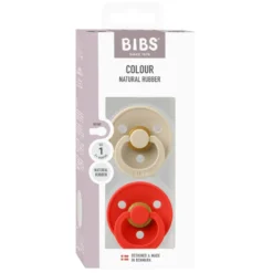 Napp Colour 2-pack Latex Rund 0-6 mån - Vanilla/Candy Apple
