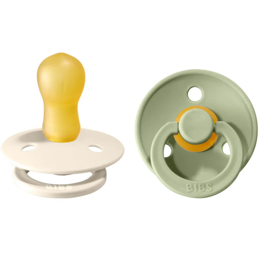 Napp Colour 2-pack Latex Rund 18+ mån - Ivory/Sage