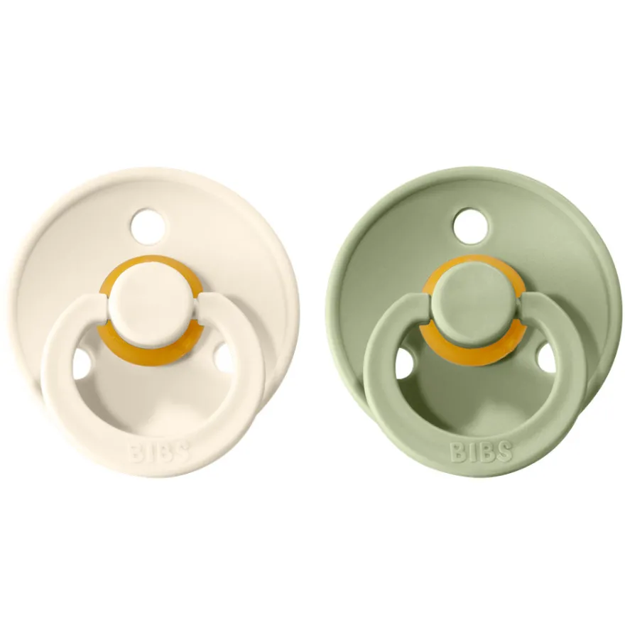 Napp Colour 2-pack Latex Rund 18+ mån - Ivory/Sage