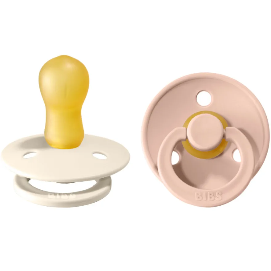 Napp Colour 2-pack Latex Rund 18+ mån - Ivory/Blush
