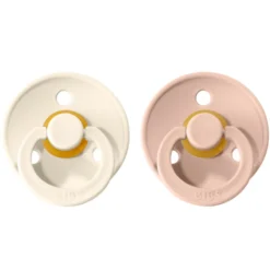 Napp Colour 2-pack Latex Rund 18+ mån - Ivory/Blush