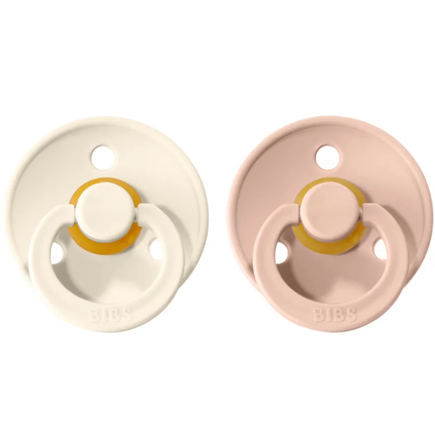 Napp Colour 2-pack Latex Rund 18+ mån - Ivory/Blush