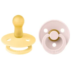 Napp Colour 2-pack Latex Rund 6-18 mån - Pale Butter/Petal