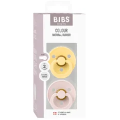 Napp Colour 2-pack Latex Rund 6-18 mån - Pale Butter/Petal