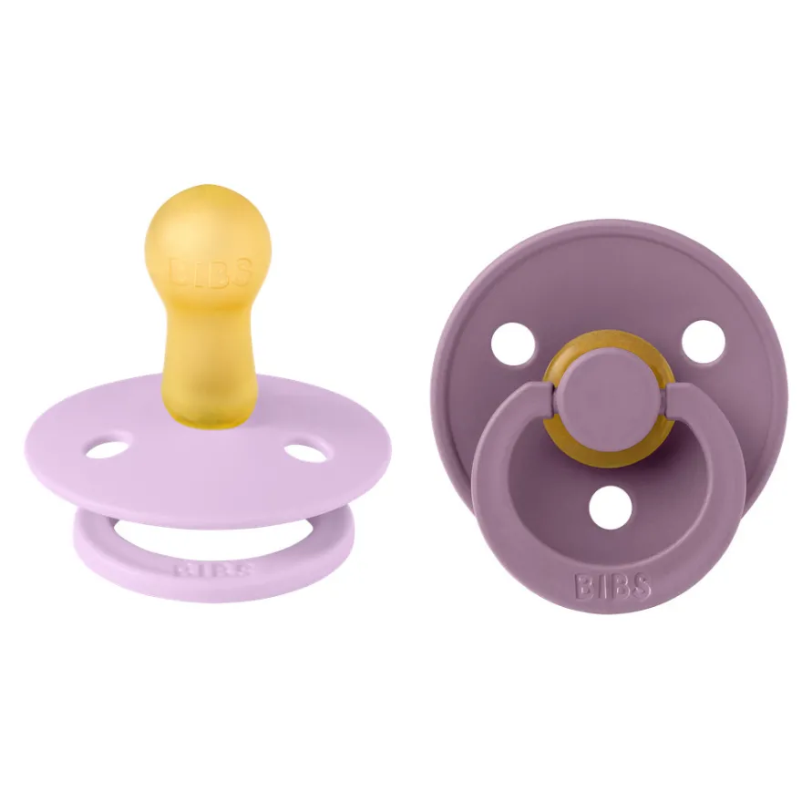 Napp Colour 2-pack Latex Rund 6-18 mån - Violet Sky/Mauve
