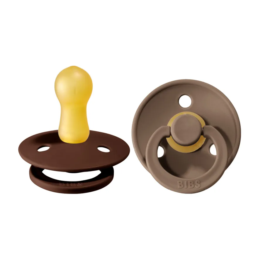 Napp Colour 2-pack Latex Rund 6-18 mån - Mocha/Dark Oak