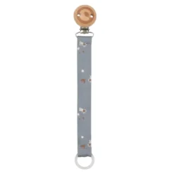 Nappesnöre Stars - Jasmin blue cream/ Walnut