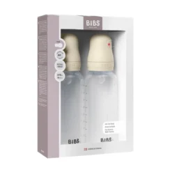Nappflaska Baby Silikon 2-pack 270ml Medium Flow - Ivory