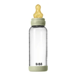 Nappflaska Glas Baby Latex Medium Slow Flow 240 ml - Sage