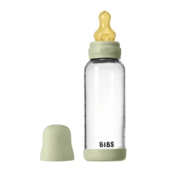 Nappflaska Glas Baby Latex Medium Slow Flow 240 ml - Sage