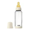 Nappflaska Glas Baby Latex Medium Slow Flow 240 ml - Ivory