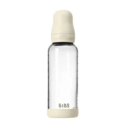 Nappflaska Glas Baby Latex Medium Slow Flow 240 ml - Ivory