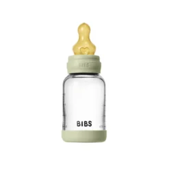 Nappflaska Glas Baby Latex Slow Flow 120 ml - Sage