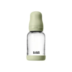 Nappflaska Glas Baby Latex Slow Flow 120 ml - Sage