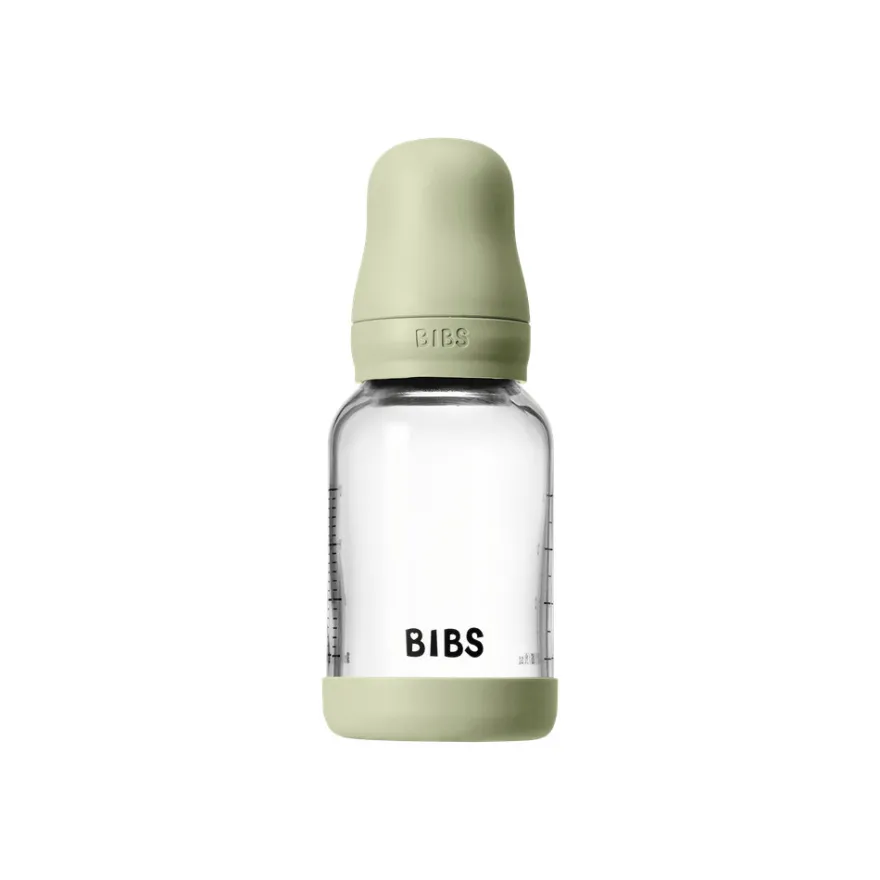 Nappflaska Glas Baby Latex Slow Flow 120 ml - Sage