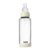 Nappflaska Glas Baby Silikon Medium Slow Flow 240 ml - Ivory