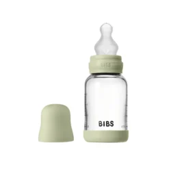 Nappflaska Glas Baby Silikon Slow Flow 120 ml - Sage