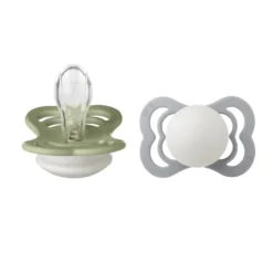 Napp Supreme Glow 2-pack Silikon Symmetrisk 0-6 mån - Sage/Cloud