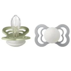 Napp Supreme Glow 2-pack Silikon Symmetrisk 6-18 mån - Sage/Cloud