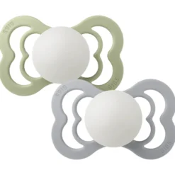 Napp Supreme Glow 2-pack Silikon Symmetrisk 6-18 mån - Sage/Cloud
