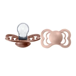 Napp Supreme 2-pack Silikon 6-18 mån - Blush/Woodchuck