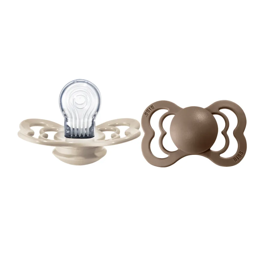 Napp Supreme 2-pack Silikon 6-18 mån - Vanilla/Dark Oak