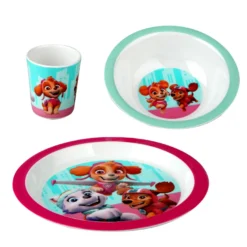 Paw Patrol 3 delar set - Red - 100% Melamin